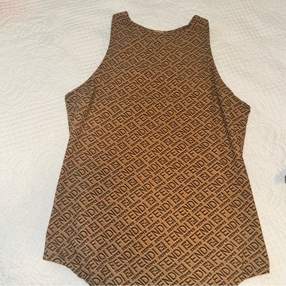 Fendi Monogram Brown Tank Top - Picture 1 of 10
